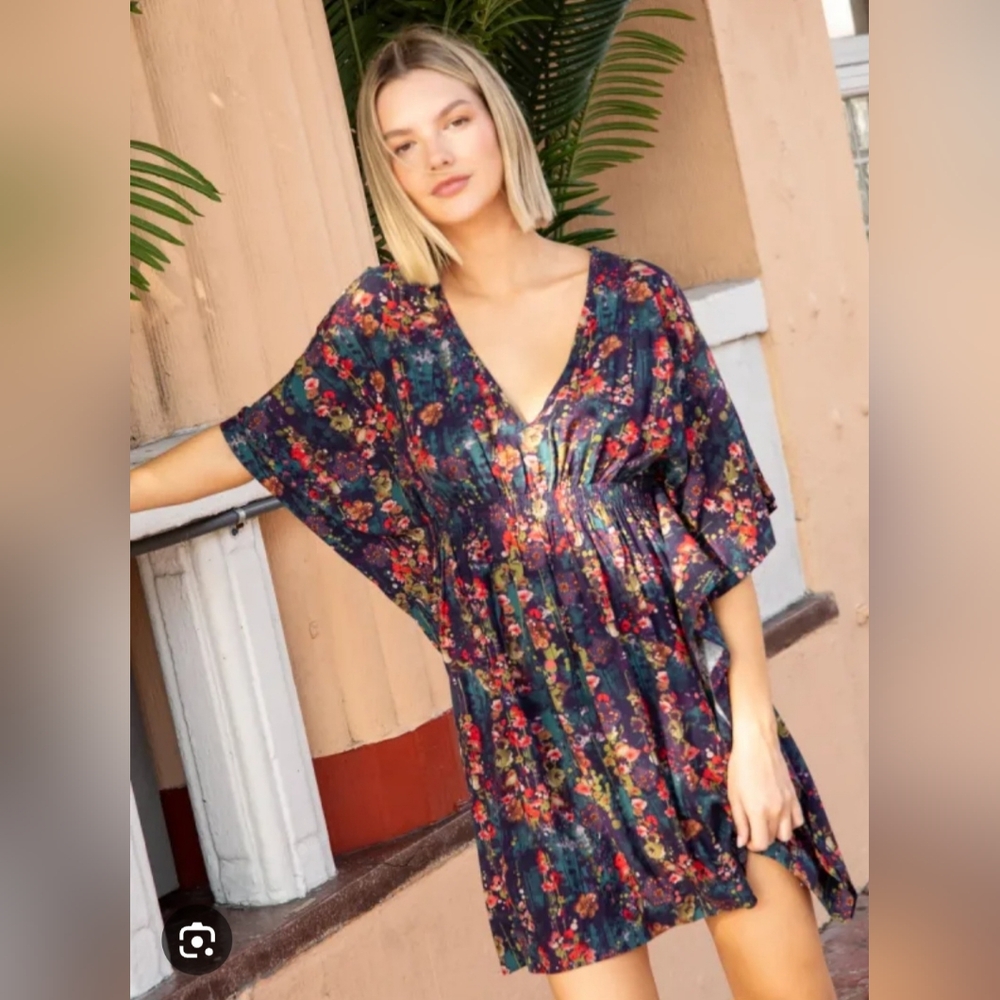 NATURAL LIFE Multicolor Floral Long Sleeve Dress